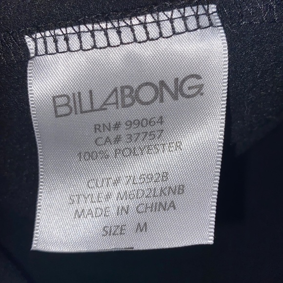 Billabong Polyester Black w/Gray Graphics Long Sleeve Zip-Up Collared Jacket-M - Picture 10 of 11